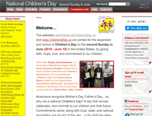 Tablet Screenshot of nationalchildrensday.us